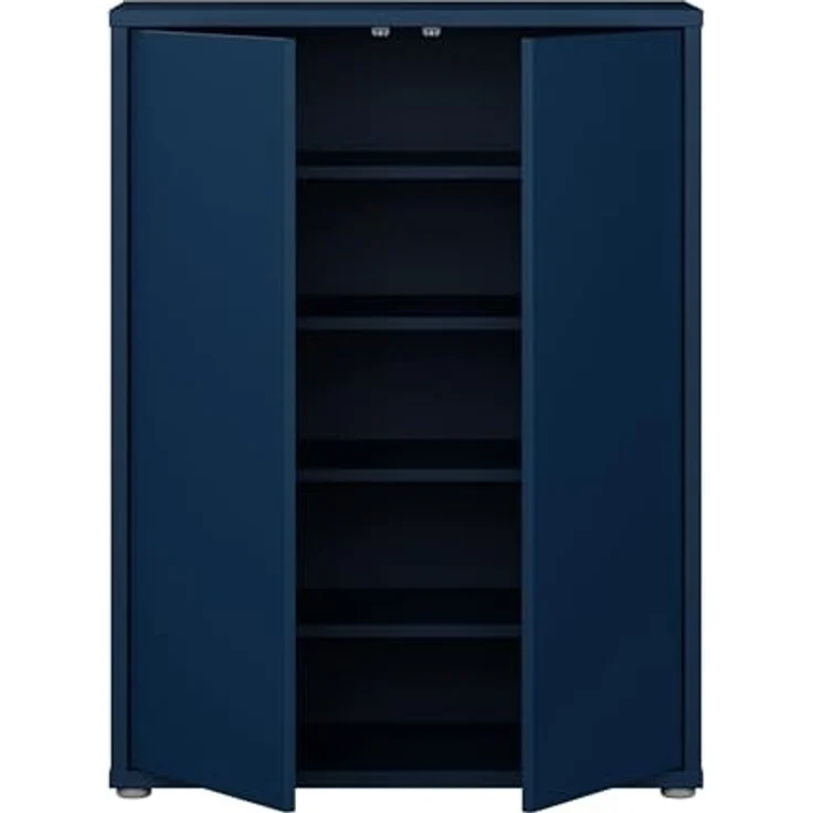 FORTE Schuhschrank Alice Springs, Schuhschrank, Platz für 15 Paar Schuhe, 2 Türen (B/H/T 74,5/99,1/34,9 cm) Stauraumschrank, Mehrzweckschrank, grifflose Front, Push to open – Bild 4