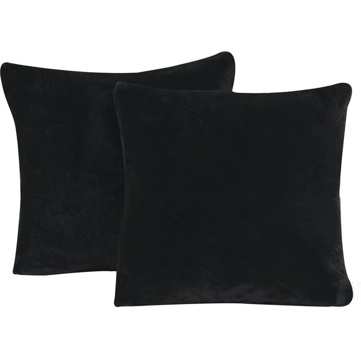 One Home Kissenbezüge Winter Cashmere Touch Unifarben, (2 Stück), flauschig kuschelig warmes Teddy Plüsch – Bild 1