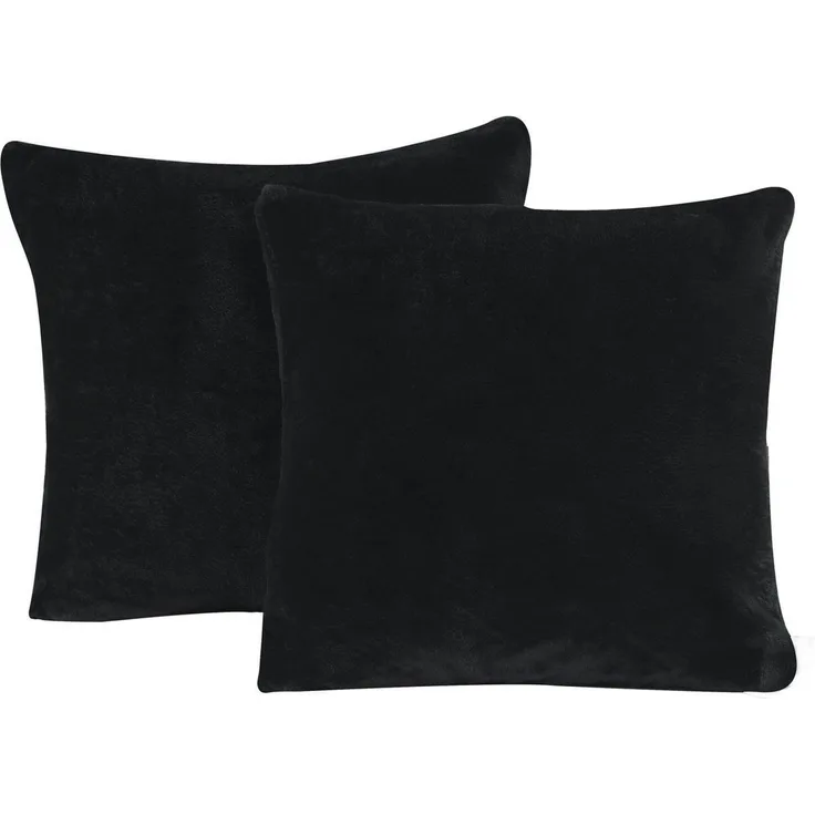 One Home Kissenbezüge Winter Cashmere Touch Unifarben, (2 Stück), flauschig kuschelig warmes Teddy Plüsch