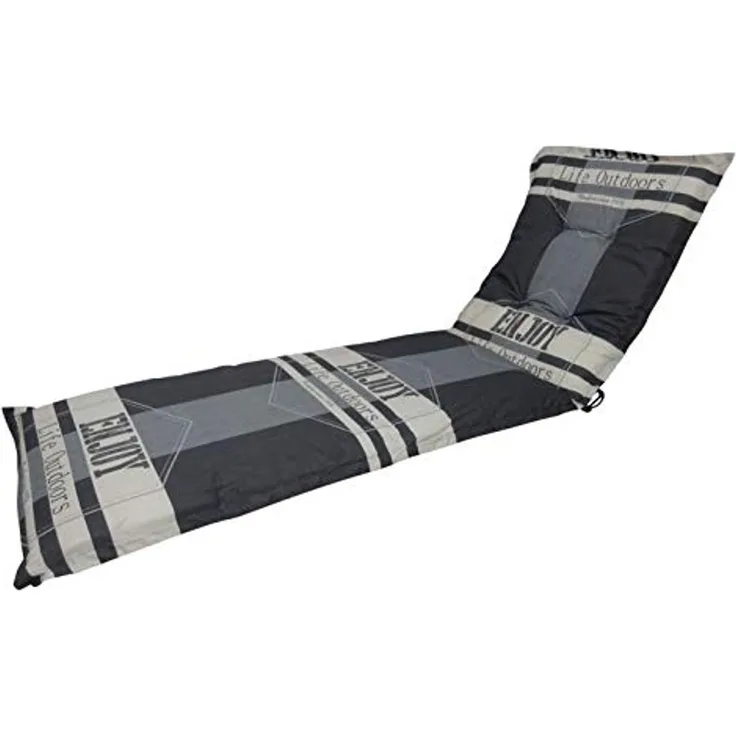 Madison 'F331' Rollliegenauflage, Baumwollmischgewebe, grau, 200 x 60 x 8 cm