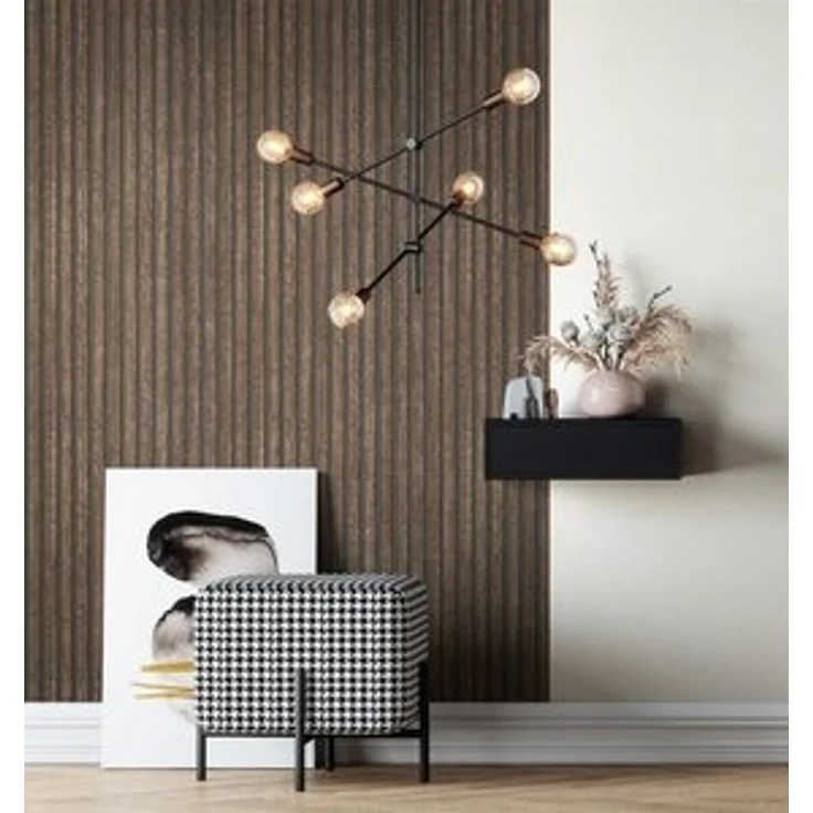 Newroom Vliestapete, Braun Tapete Skandi Holz - Holztapete Holzwand Modern Paneele Lamellen für Wohnzimmer Schlafzimmer Flur – Bild 6