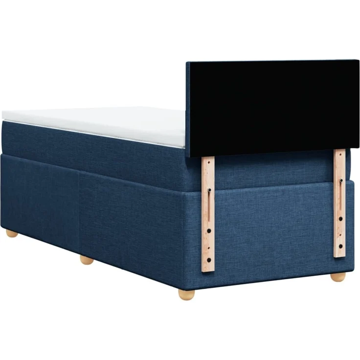 vidaXL Boxspringbett mit Matratze Blau 90x200 cm Stoff 3288862 – Bild 8