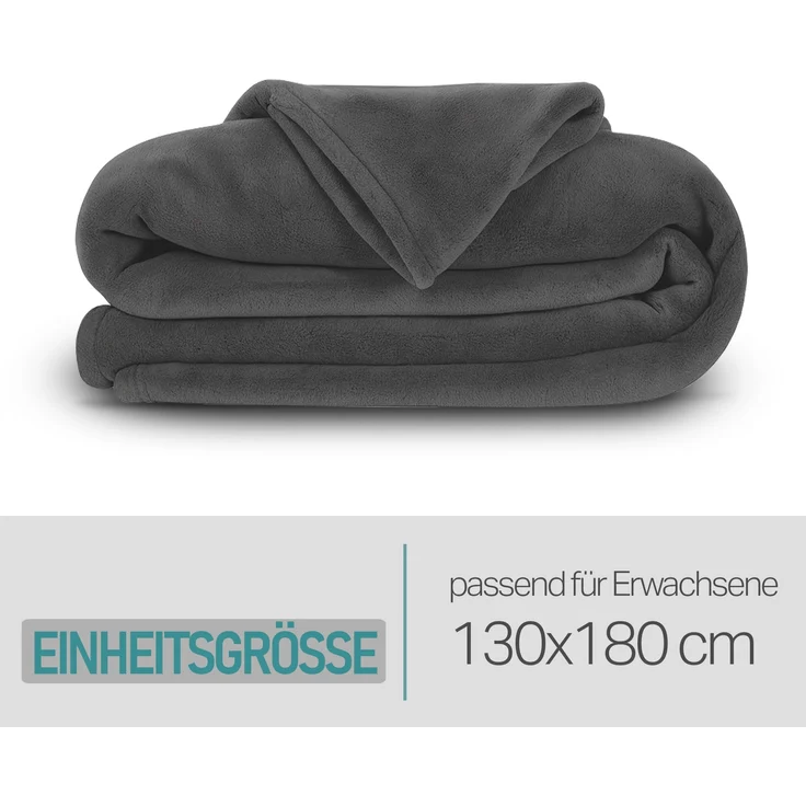 Kuscheldecke mit Ärmeln Anthrazit – Bild 5