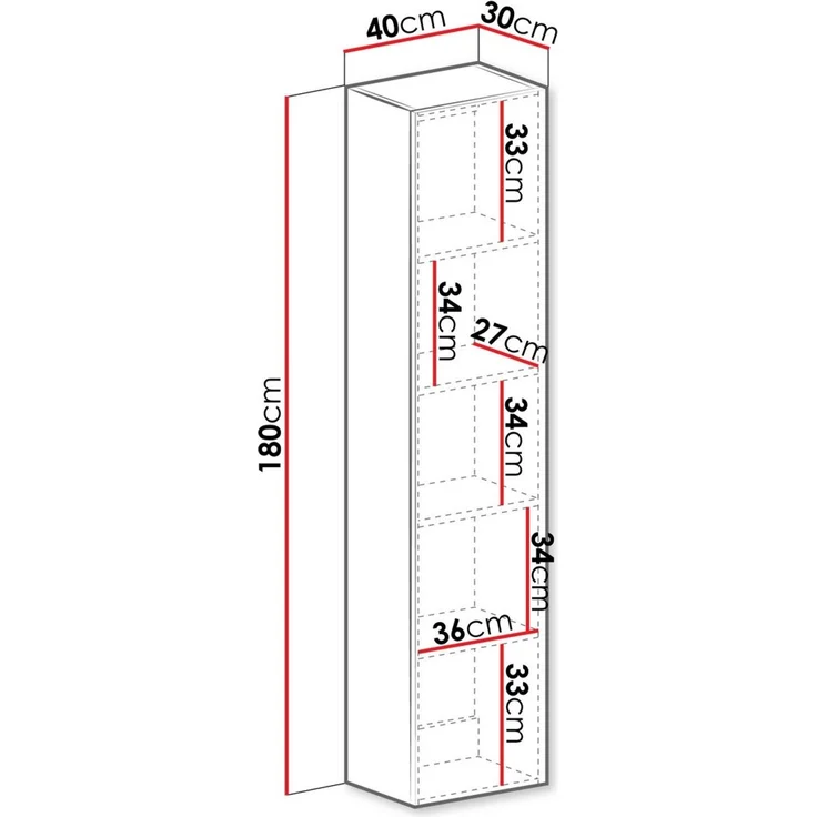 MIRJAN24 Vitrine 180 Vigo (mit Drehtür) vier Einlegeboden – Bild 4