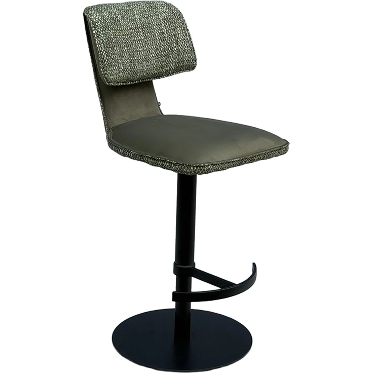 KAWOLA Barhocker LILIANA Barstuhl drehbar Stoff grün 91 x 61 x 46 cm – Bild 3