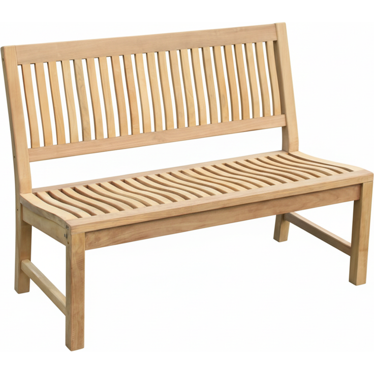 Premium Teak Gartenbank Kingsbury Teakbank Parkbank Teakbank nachhaltig 120cm