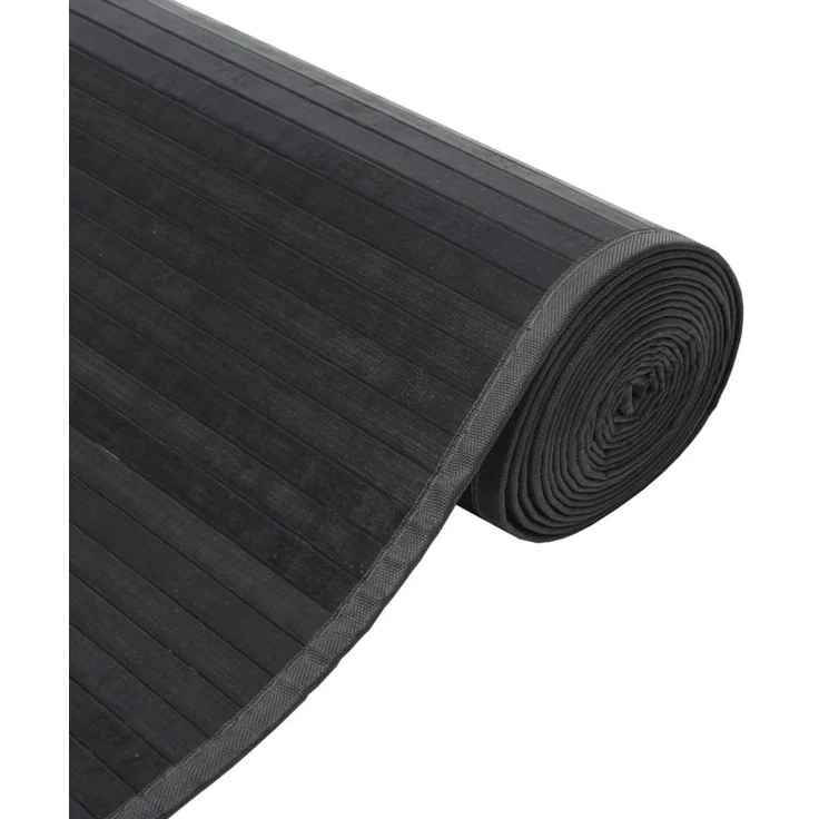 vidaXL Teppich Rechteckig Grau 70x300 cm Bambus 376880 – Bild 4