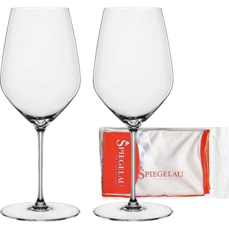 Spiegelau Hi-Lite Bordeauxglas 650 ml 2er Set + Poliertuch – Bild 1