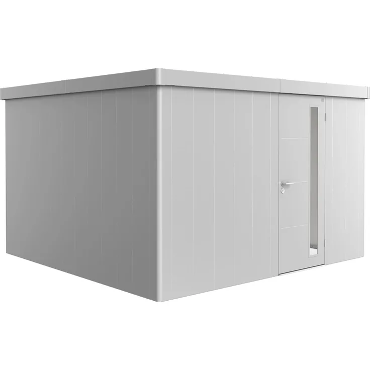 Biohort Gerätehaus Neo, 4D: 348 x 348 x 222 (b x t x h) cm, silber-metallic