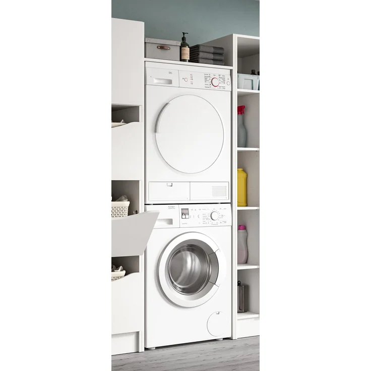 Waschmaschinenschrank (B/H/T: 66x195x62 cm) in weiß Nachbildung – Bild 7