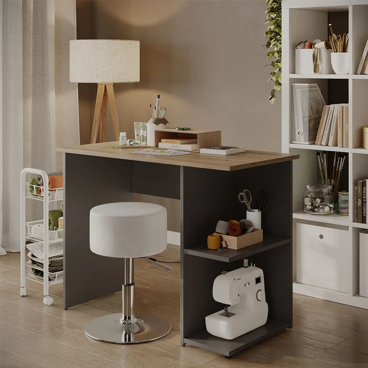 Schreibtisch Simple Anthrazit/Artisan 100 x 50 cm Vicco – Bild 3