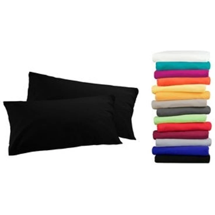 MOON Kissenbezug / Seitenschläferkissenbezug, 2er Pack, 100% Baumwolle, Linon, Schwarz, 40x40 – Bild 6