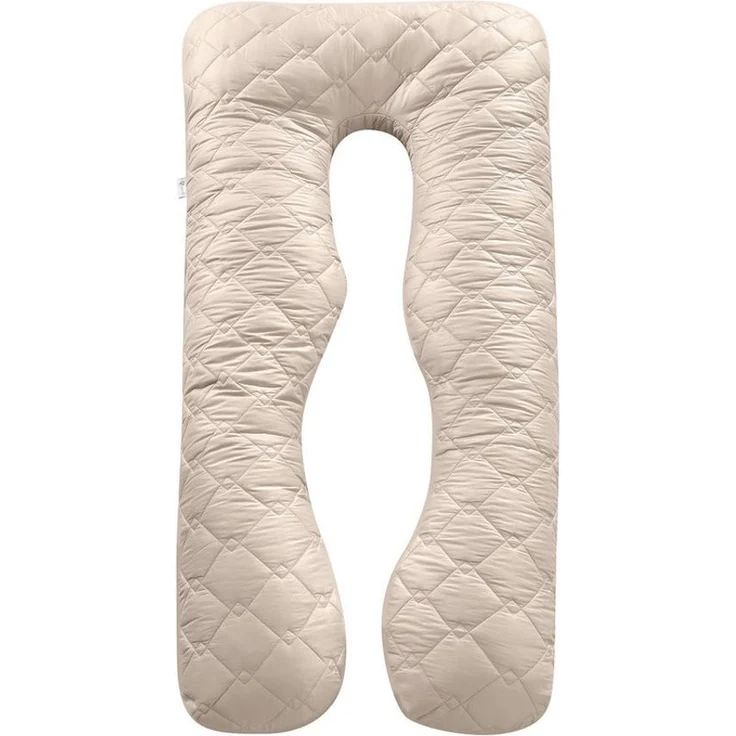 SEI Design Stillkissen Seitenschläferkissen Bodypillow Beige - Körperkissen, Schwangerschaftskissen mit Bezug, 1-tlg, gesteppt mit 2 Reißverschlüssen – Bild 1