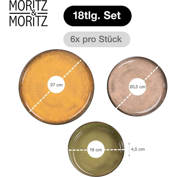 Moritz & Moritz VIDA 18tlg Geschirrset Vintage – Bild 2