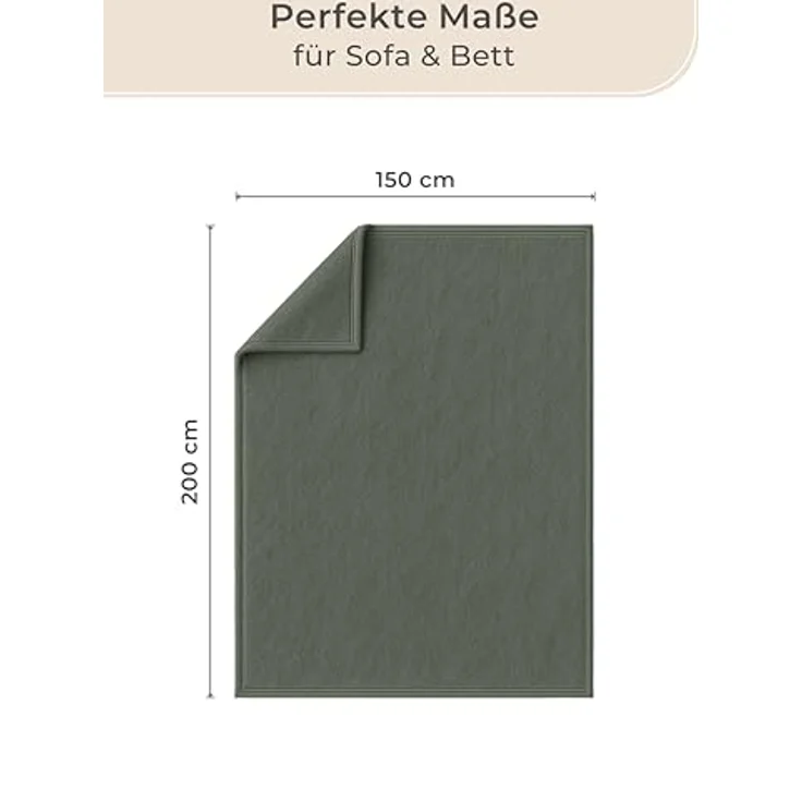 Wohndecke Wohndecke aus Baumwolle - Kuscheldecke, Baumwolldecke -, Laynenburg, Decke als Sofa-decke, Couchdecke, Wolldecke aus Baumwollmix – Bild 6