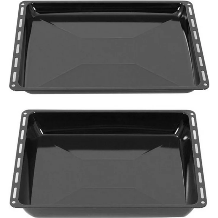ICQN Backblech 455 x 375 mm Set, 30 und 60 mm Extra Tiefe, Emailliert, (2-St), Passend für Bosch, Siemens, Neff, Constructa, Flavel, Fettpfanne – Bild 4