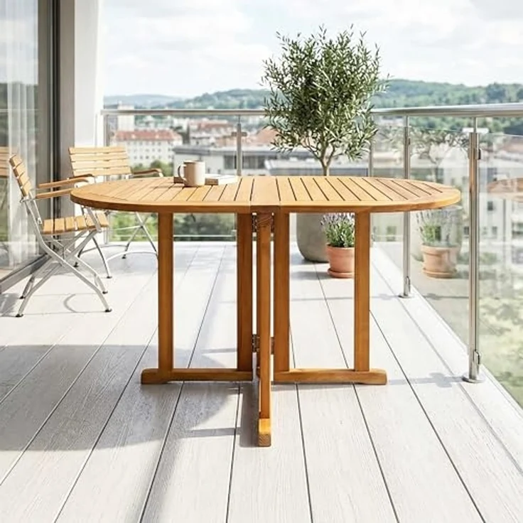 Spetebo Gartentisch Balkontisch BALTIMORE klappbar - 120 x 70 cm – Bild 7