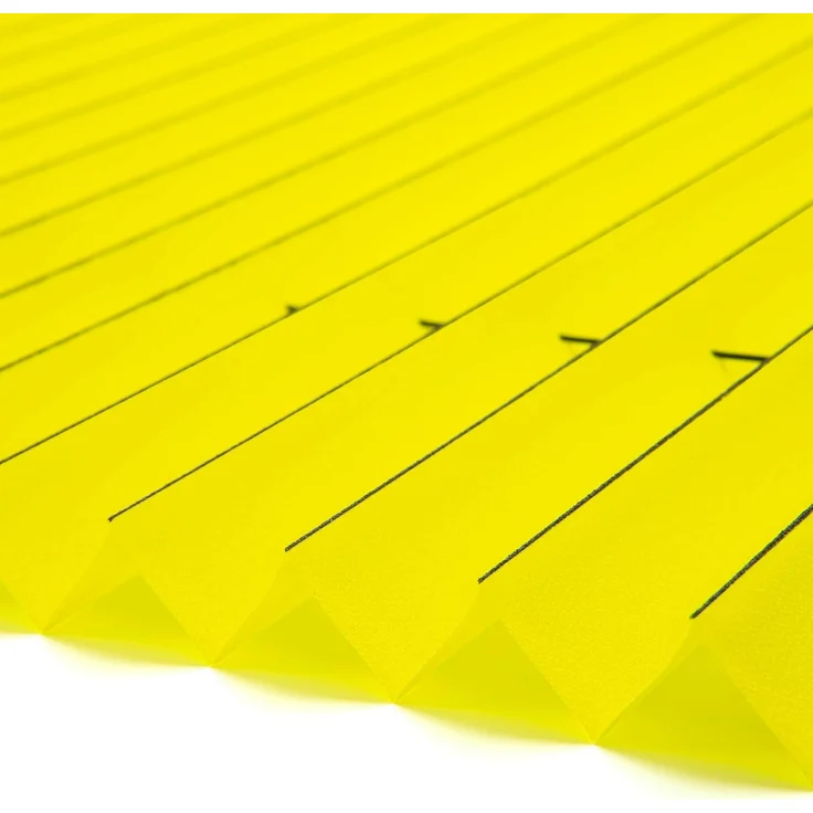 K-home Klemmfix-Plissee Florida Gelb 75x130 cm (B x L) einzigartiges Design mit bezauberndem Lichteffekt – Bild 2