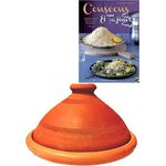 Marrakesch Orient & Mediterran Interior Dampfgartopf 2er Set, ORIGINAL Tajine Ø26 cm + Vegetarischer Genuss aus Nordafrika, Lehm (2-tlg), Handarbeit