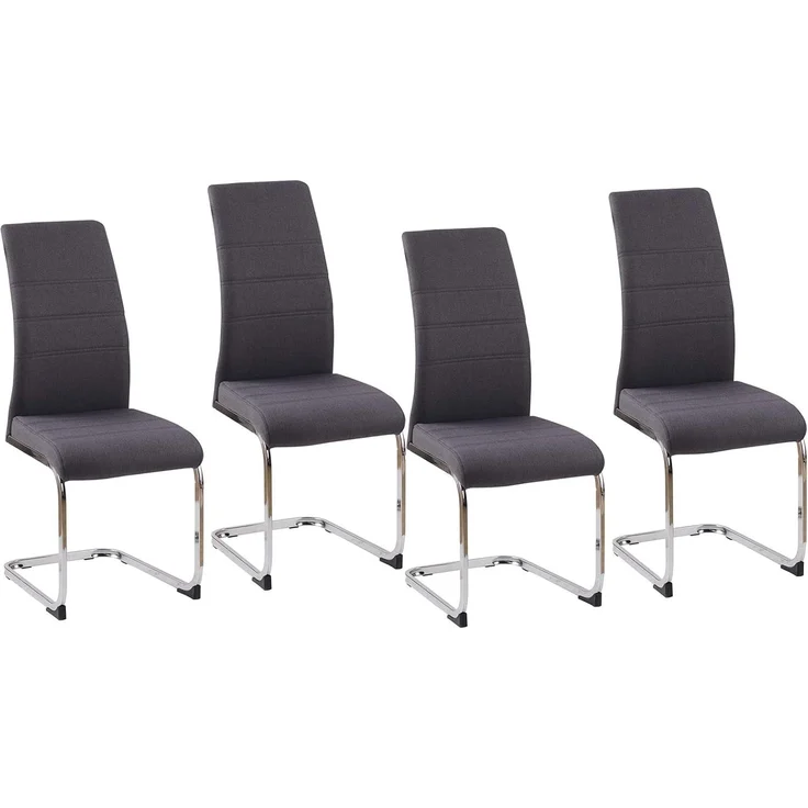 HTI-Line Freischwinger Schwingstuhl SallyC Grau 4er (Set, 4 St), Freischwinger Esszimmerstuhl – Bild 1
