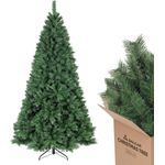 Salcar Künstlicher Weihnachtsbaum PVC Weihnachtsbaum Künstlich Tannenbaum Christbaum mit Metallständer, mit Automatisches Aufklappsystem, 210cm mit 868 Spitzen