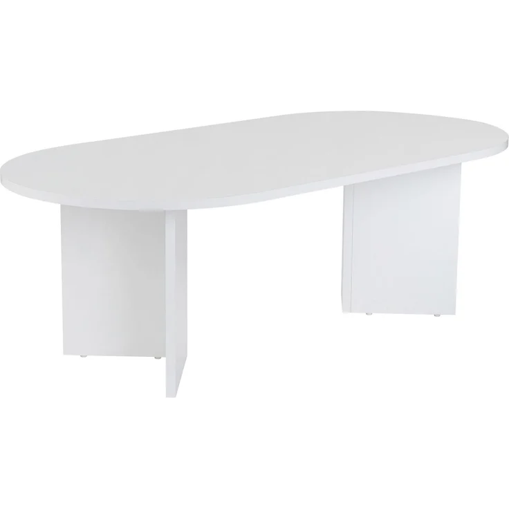 Hanah Home Stylish White Coffee Table, 119 x 60 x 39.8 cm | 100% Melamine Coated Particle Board, 18 mm Thick | Modern Design for Living Room & Lounge – Bild 7