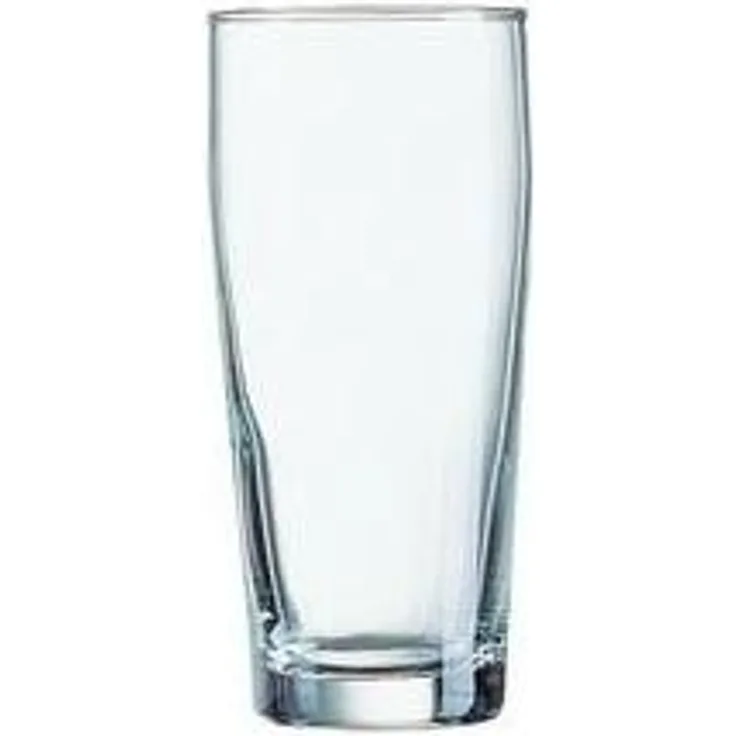Esmeyer Arcoroc Bierglas "WILLI", Inhalt: 0,33 l mit Füllstrich bei 250 ml, spülmaschinengeeignet, Durchmesser: 67 mm, Höhe: 143 mm, gepackt zu 12 Stück (410-030) , Verpackungseinheit: 12 Stück