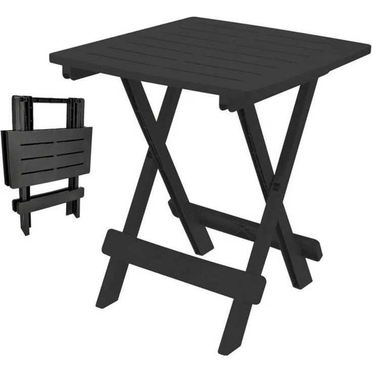 Progarden Beistelltisch Campingtisch Kunststoff Klapptisch Klein 50x45x43cm Schwarz (1-St), UV-Beständig, Robust, Wetterfest, Made in Italy, Hochwertig – Bild 4