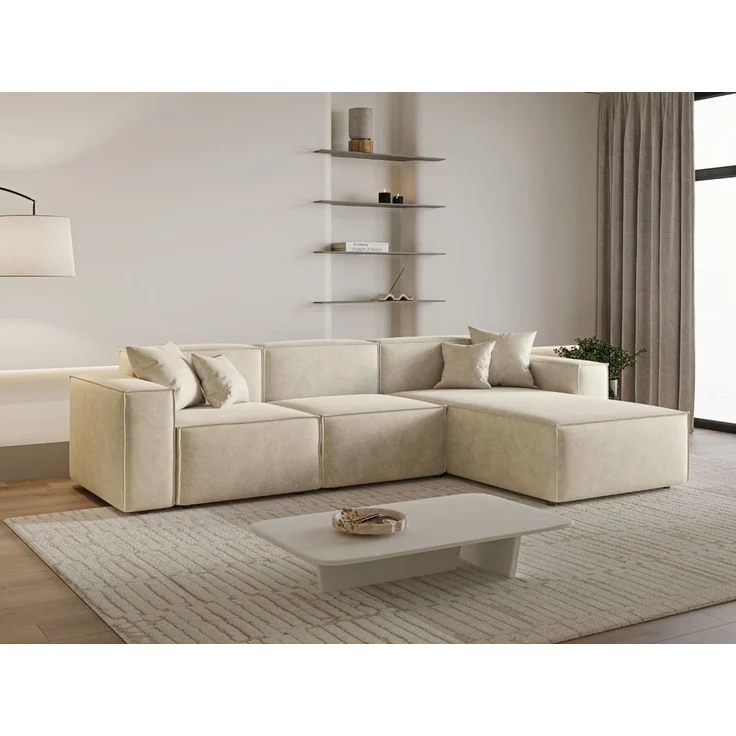 GrainGold Ecksofa L-Form Arizona L, Set, Wellenfederkern, HR-Schaum, Freistehendes – Bild 3