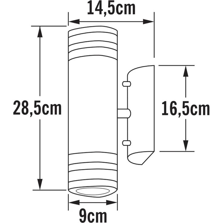 Außenwandleuchte MODENA Up and Down, Aluminium Weiß, Höhe 28,5cm – Bild 5