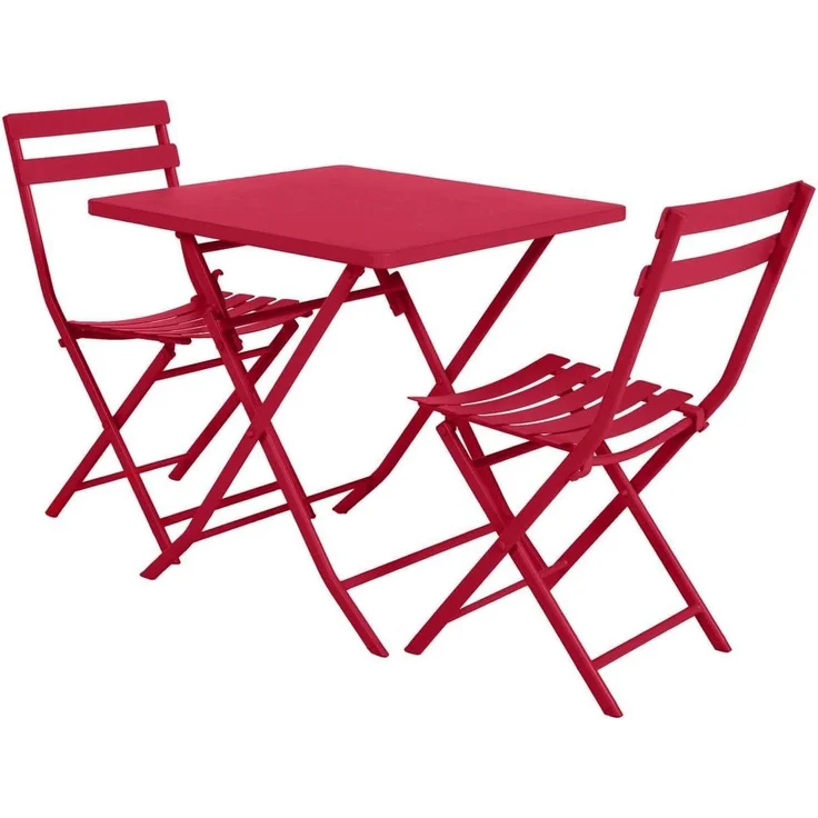 Hespéride - Quadratischer klappbarer Gartentisch Greensboro Granatapfelrot - 2 Plätze - Granate – Bild 4