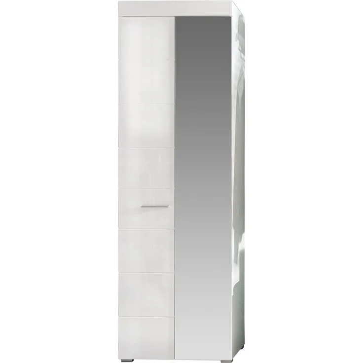 Garderobenschrank Schuhschrank weiß Hochglanz 62 x 195 cm Amanda