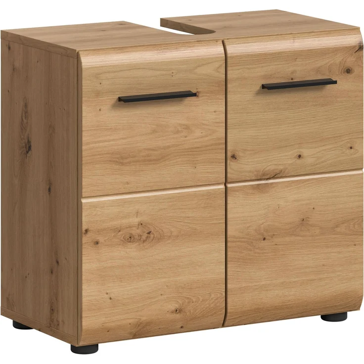 Waschbeckenunterschrank (B/H/T: 60x54x30 cm) in Artisan Oak Nachbildung und Artisan Oak Nachbildung – Bild 1