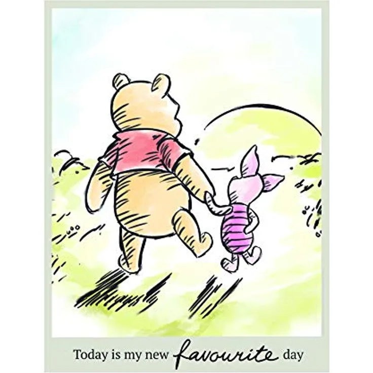 Komar Disney Wandbild Winnie Pooh Today, Kunstdruck für Kinderzimmer, 40x50cm, bunt, lichtbeständig, ohne Rahmen, WB064-40x50