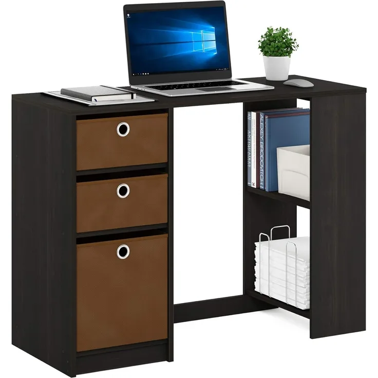 Furinno JAYA Moderner Computerschreibtisch, Schreibtisch, PC-Tisch, Espresso, 100. 1 (B) x 74. 4 (H) x 39. 9 (T) cm