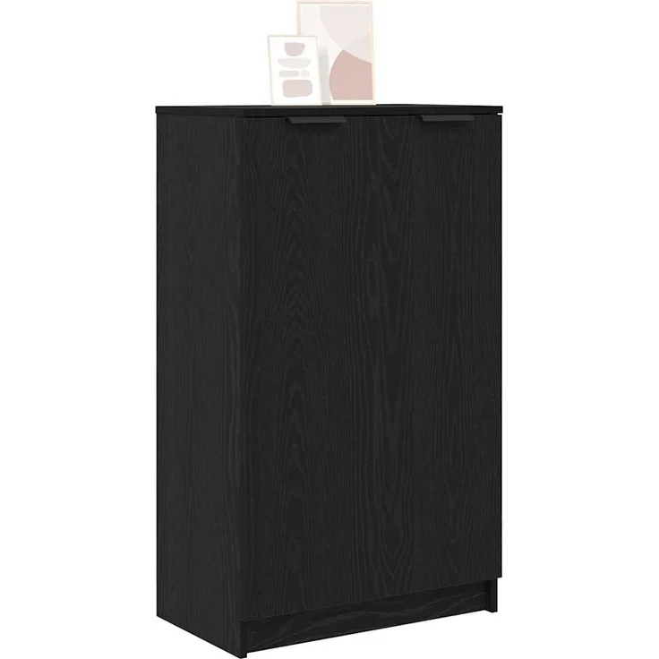vidaXL Schuhschrank mit Regal Schwarz Eichen-Optik 59 x 35 x 100 cm 862102 – Bild 2