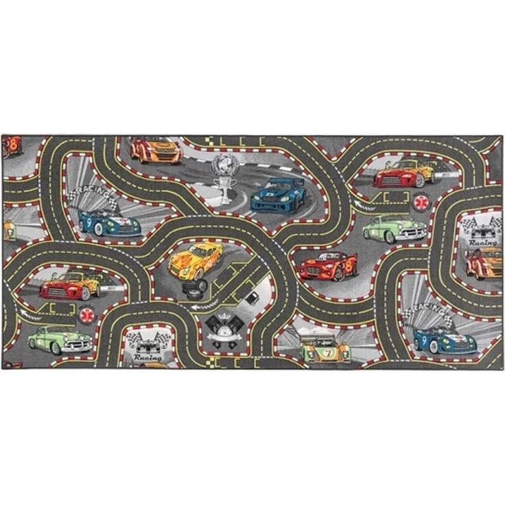 Spielteppich - Rennstrecke - 95 x 200 cm