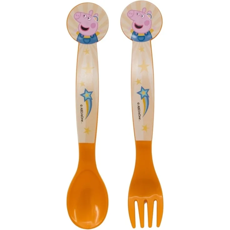 Peppa Pig Kinderbesteck Löffel und Gabel für Kinder
