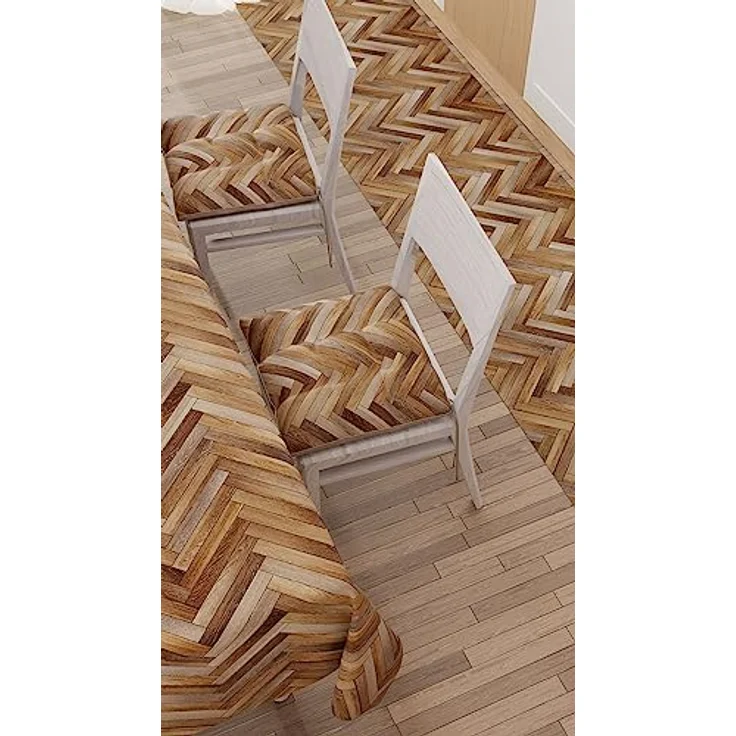 PETTI Artigiani Italiani - Teppich für Küche, rutschfest, waschbar, Läufer für Küche, Teppich, Küchenläufer, 52 x 340 cm, Design Parkett 01, 100% Made in Italy – Bild 6