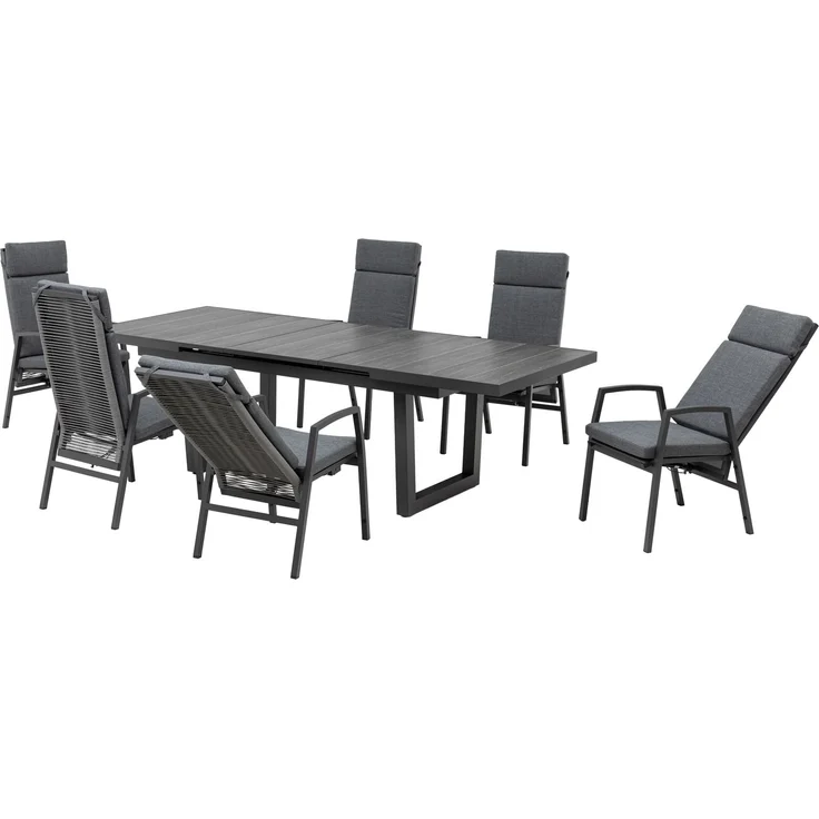 Gardissimo NIZZA 7tlg Alu Gartenmöbel Set Sitzgarnitur Keramik verstellbar – Bild 3