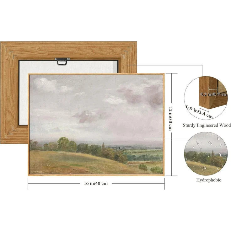Vintage Leinwand Bilder mit Holzrahmen 30x40cm Wanddeko Wohnzimmer Schlafzimmer – Bild 5