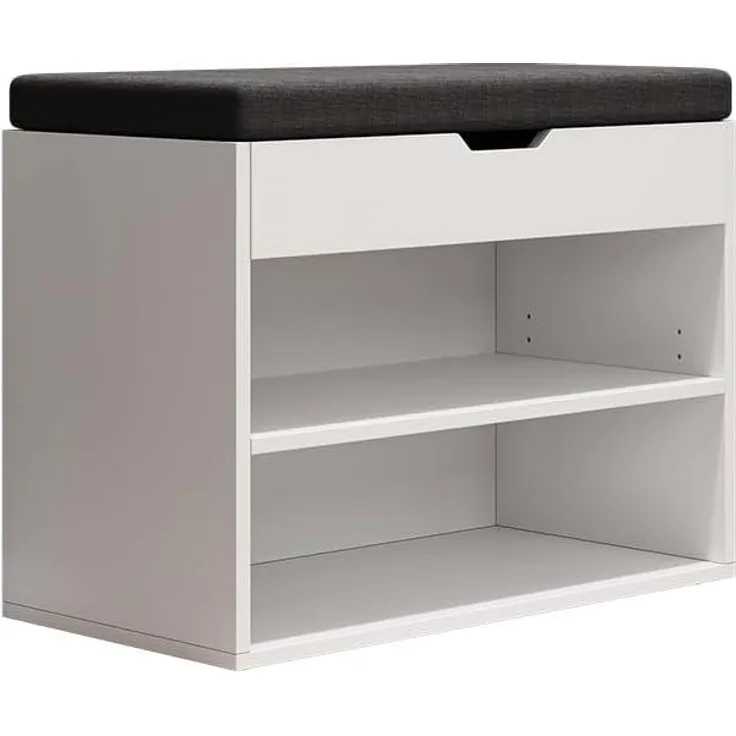 Schuhbank Titus Weiß 60 x 45 cm mit Auflage Vicco