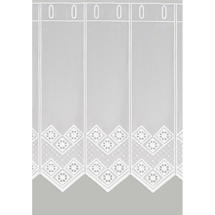 Lysel Scheibengardine Rautendesign (Bx H) 110cm * 45cm weiß/reinweiß – Bild 5