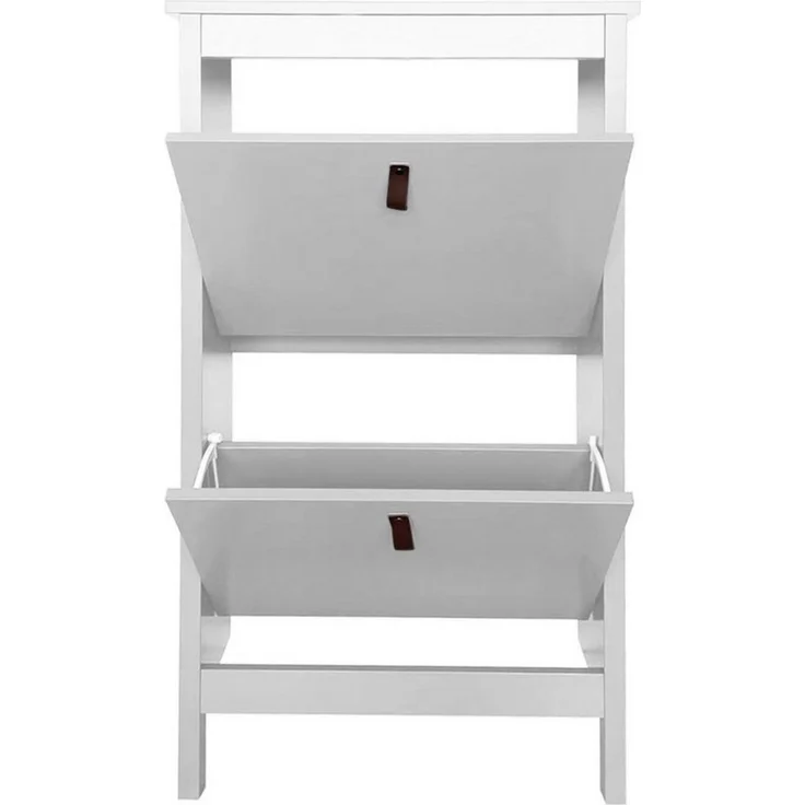 HTI-Living Schuhschrank Schuhschrank Hayet Weiß (Stück, 1-St, 1 Schuhschrank) Schuhkipper 2 Fächer – Bild 3