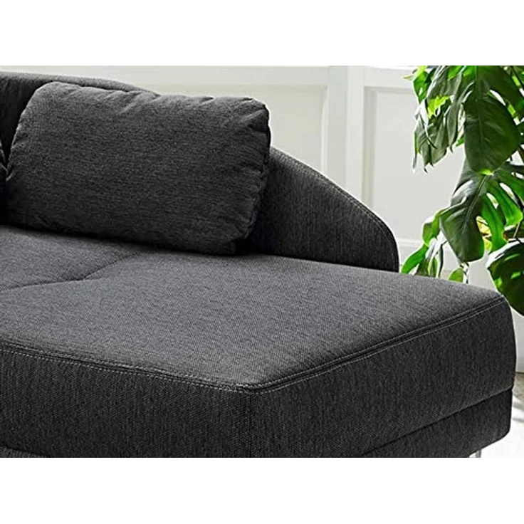 Récamiere-Schlafsofa Federkern Couch Liege Gästebett mit Bettkasten in Anthrazit – Bild 7