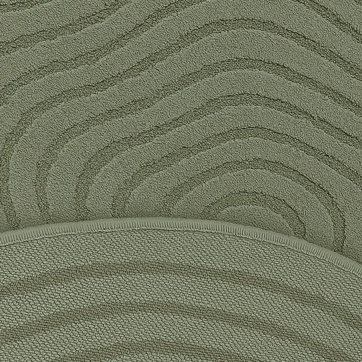 Carpetia Designteppich Kurzflor Teppich mit 3D-Effekt, rund, Höhe: 14 mm, weich, pflegeleicht und für Fußbodenheizung geeignet – Bild 4