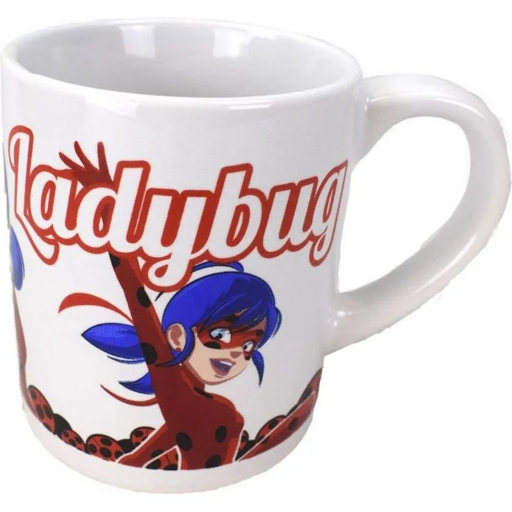 Miraculous Ladybug Tasse Becher rosa im Geschenkkarton Kakaobecher Kaffeebecher