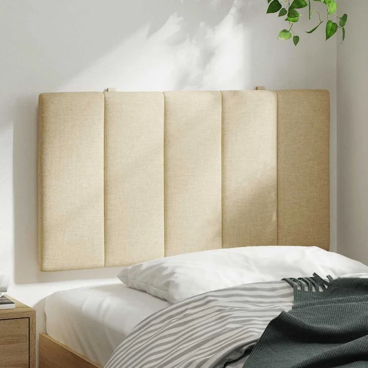 vidaXL Kopfteil-Kissen "Hanko" Creme 80 cm Stoff – Bild 3