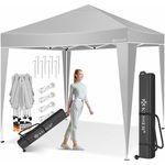 KESSER® Faltpavillon mit Tasche, ohne Beleuchtung, wasserdicht und UV-Schutz 50+, Metall / Polyester grau, 300x300 cm