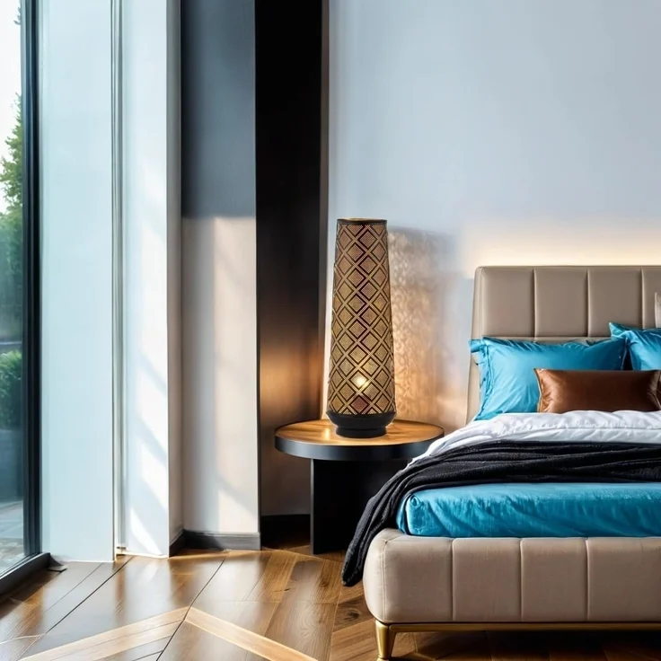 Marrakesch Orient & Mediterran Interior Nachttischlampe Orientalische Deko Stehlampe Tischlampe Lampe Qantas Gross Schwarz, Handarbeit – Bild 5